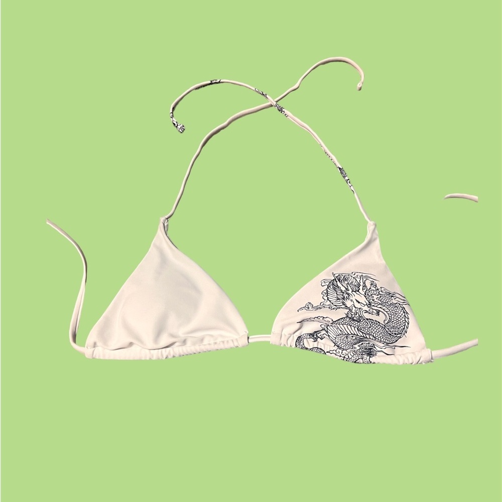 white triangle bikini top